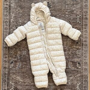 GAP baby puffer footie water resistant onesie